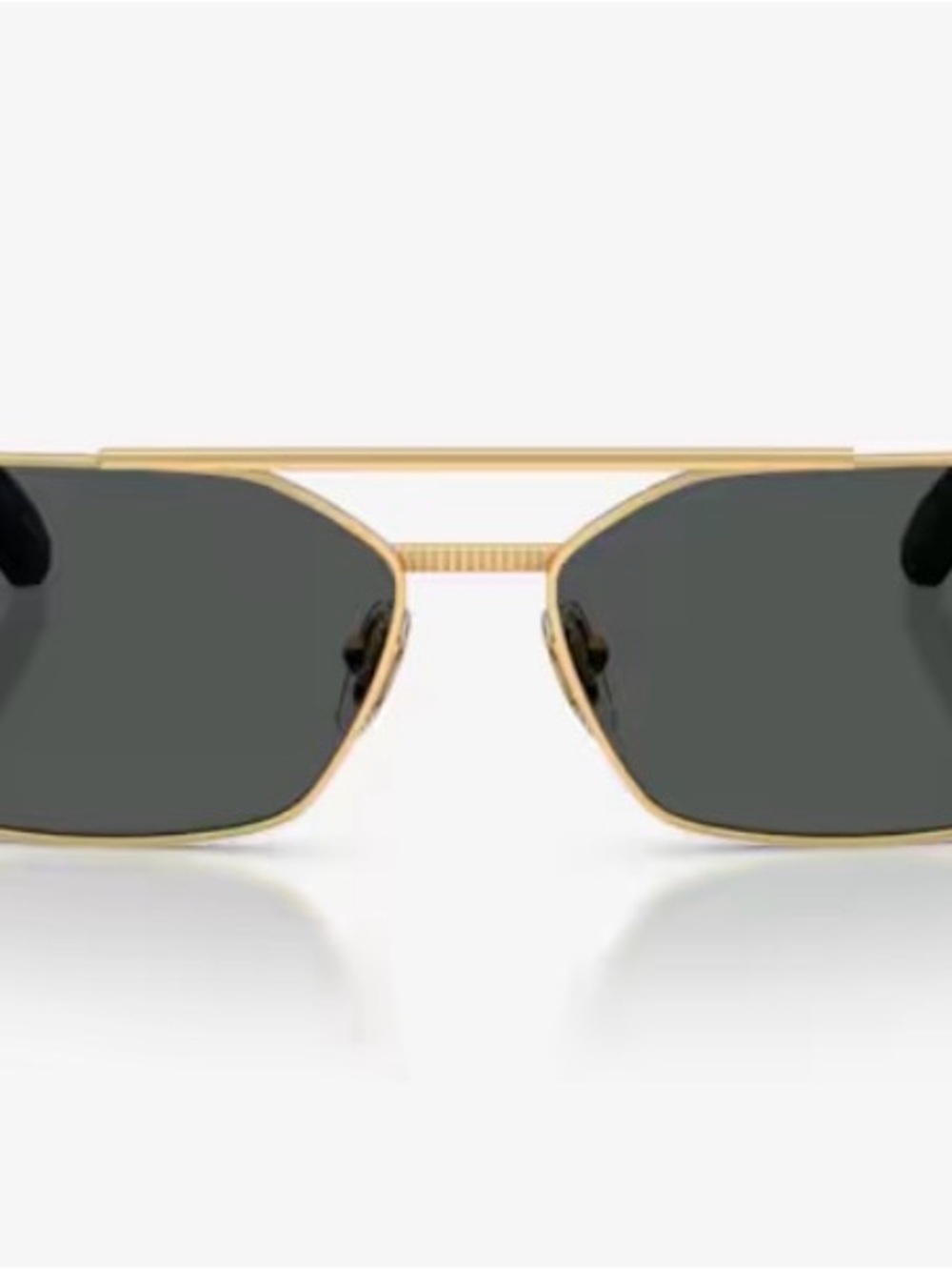 Versace Gold Frame Black Lens Men’s Sunglasses